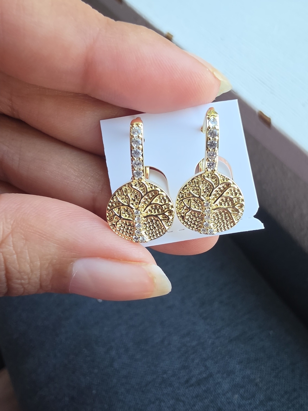 Argollas Arbol De La Vida Oro Laminado 14k